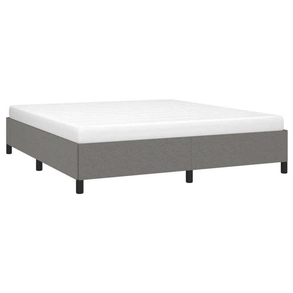 Letto matrimoniale | Letto per adulti | Giroletto senza Materasso Grigio Scuro 180x200 cm Tessuto