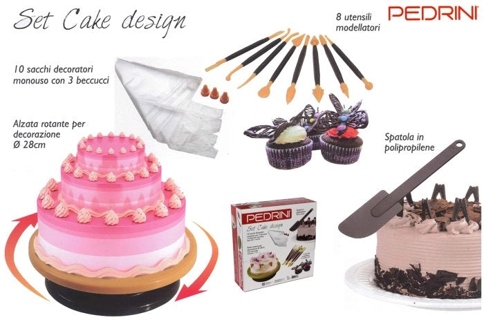 Set decorazione per dolci torte cake design pedrini