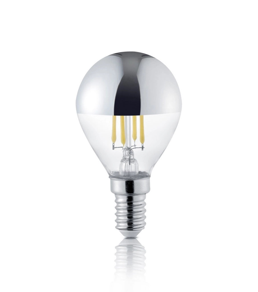 Lampadina LED globo cromata E14 4W 420lm luce calda Trio