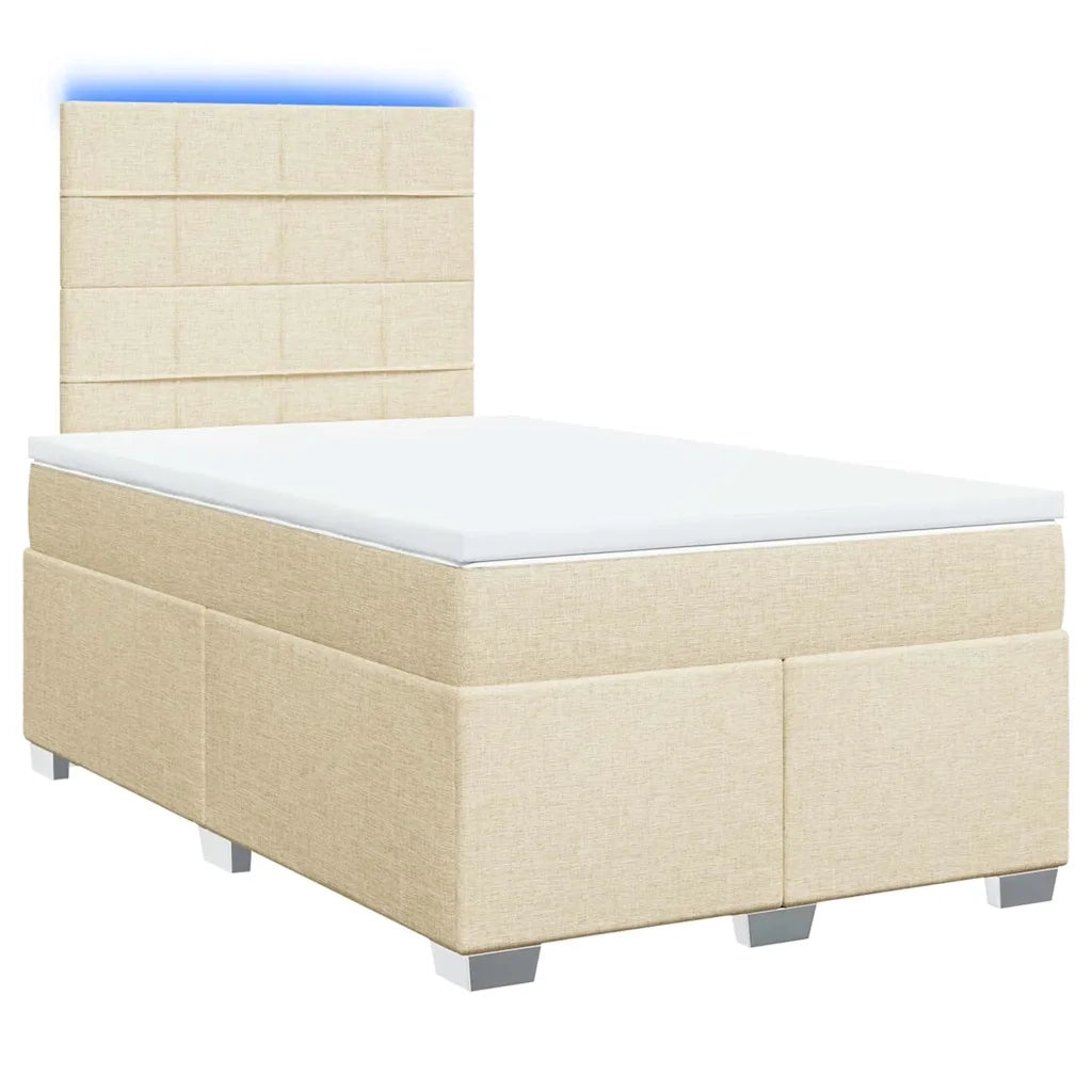 Giroletto a Molle con Materasso Crema 120x200 cm in Tessuto 3292760