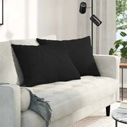 Cuscini da Divano 2 pcs Nero 70 x 50 cm Tessuto 42013741