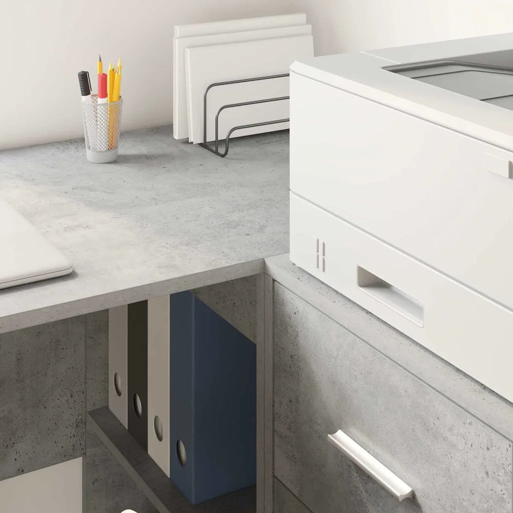 Scrivania Grigio cemento 102 x 50 x 75 cm Legno multistrato 869541