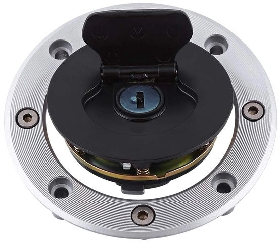 Tappo di serbatoio in alluminio di alta qualità - Sostituzione per GSX-R600/750 - Adatto per GSXR1300 - Duraturo - Buone prestazioni di tenuta - Incluso 2 chiavi - Tappo di serbatoio per motocicletta