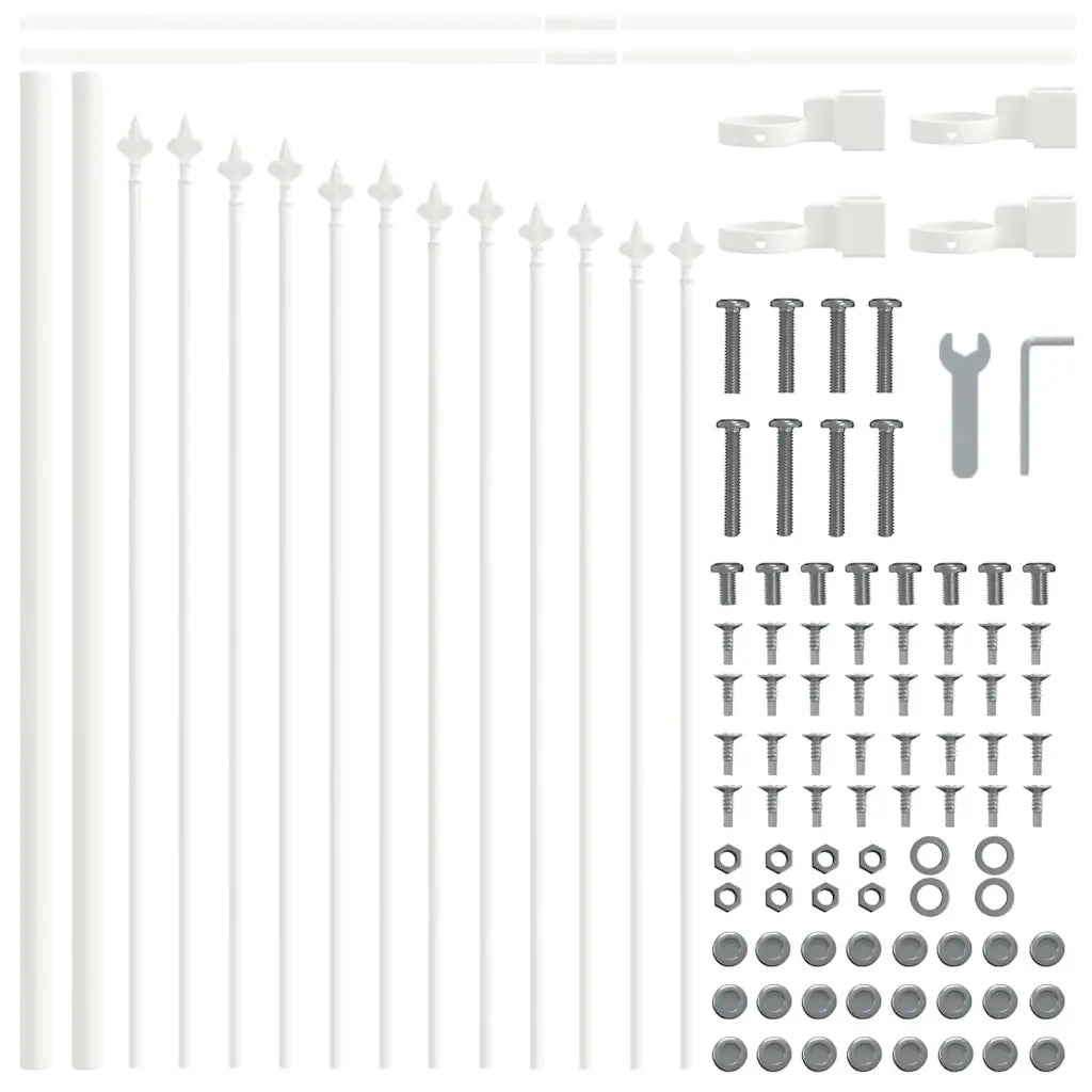 Recinzione per Giardino Woerden 2 pcs Bianco 3360136