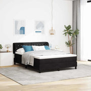 Letto a molle con materasso Nero 140 x 200 cm Velluto 3340336
