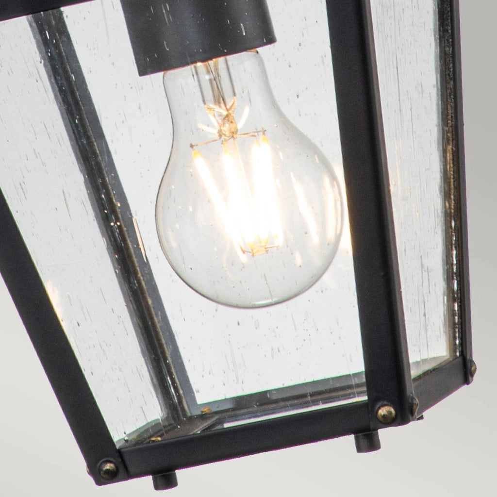 Lampada sospesa esterna nera E27 60W Huntersfield Hinkley