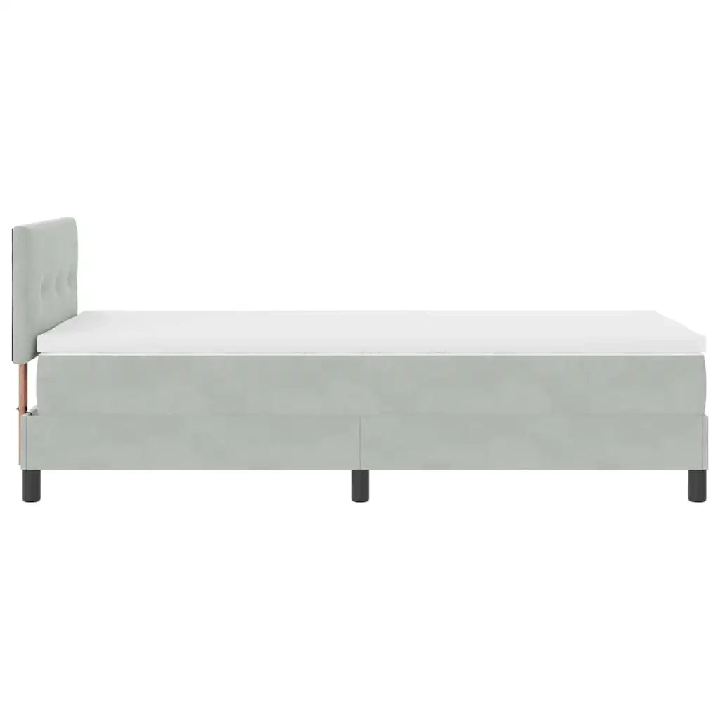 Letto a Sorgente LED con led Grigio chiaro 80 x 200 cm Velluto 3342614