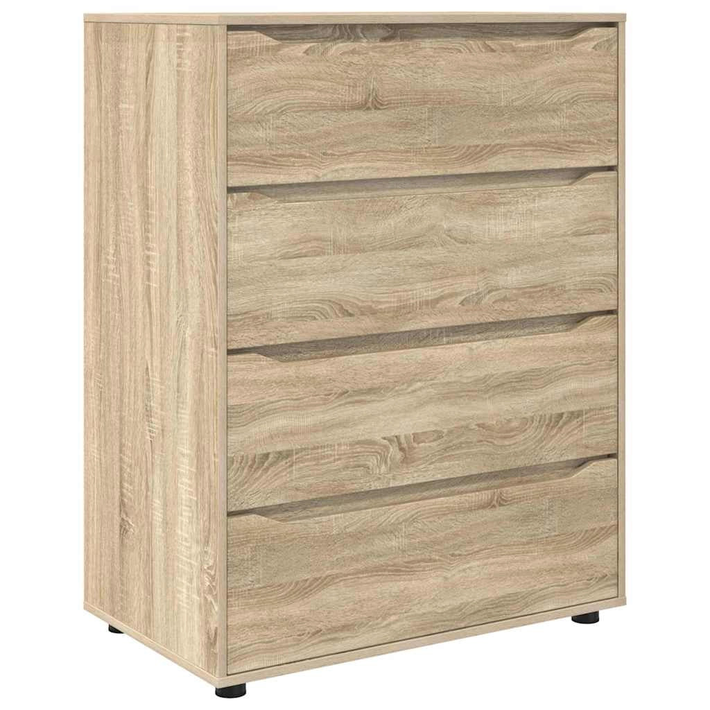 Set di 2 pratici e funzionali mobili contenitori 80 x 48 x 105 cm realizzati in legno ingegnerizzato di rovere Sonoma 02_0056178