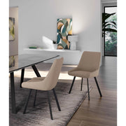 Set di 4 Sedie in Microfibra Fox 48cm X 60cm H 87cm Stones