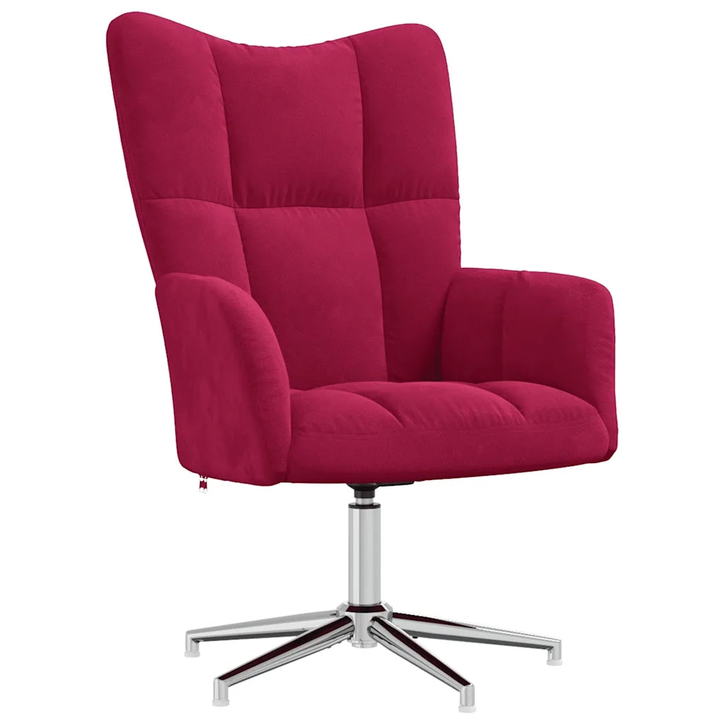 Sedia Relax Rosso Vino in Velluto 328122
