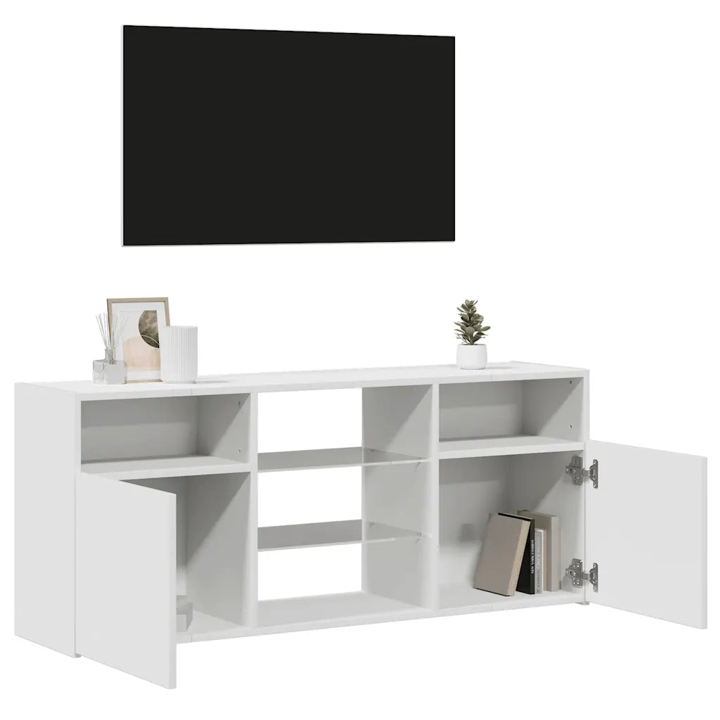Mobile Porta TV con Luci LED Bianco 120x30x50 cm 804301