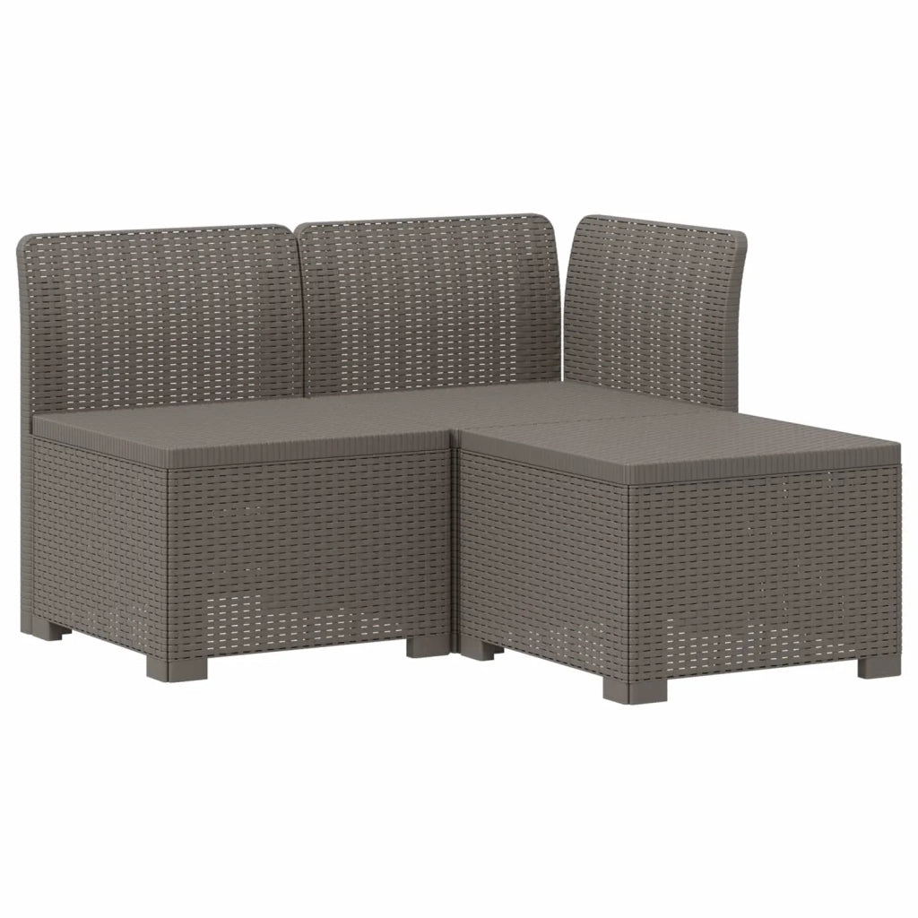Divano da giardino 3 posti con cuscini in look rattan PP 8011900