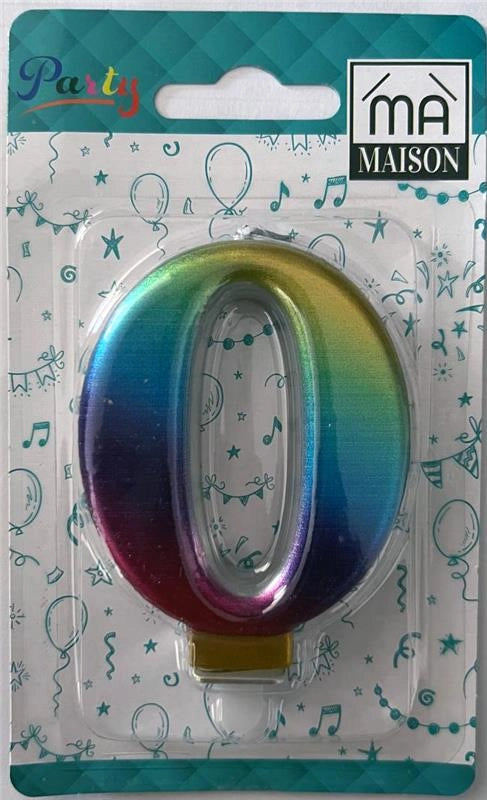MA MAISON CANDELA "0" ARCOBALENO METALLIZZATO