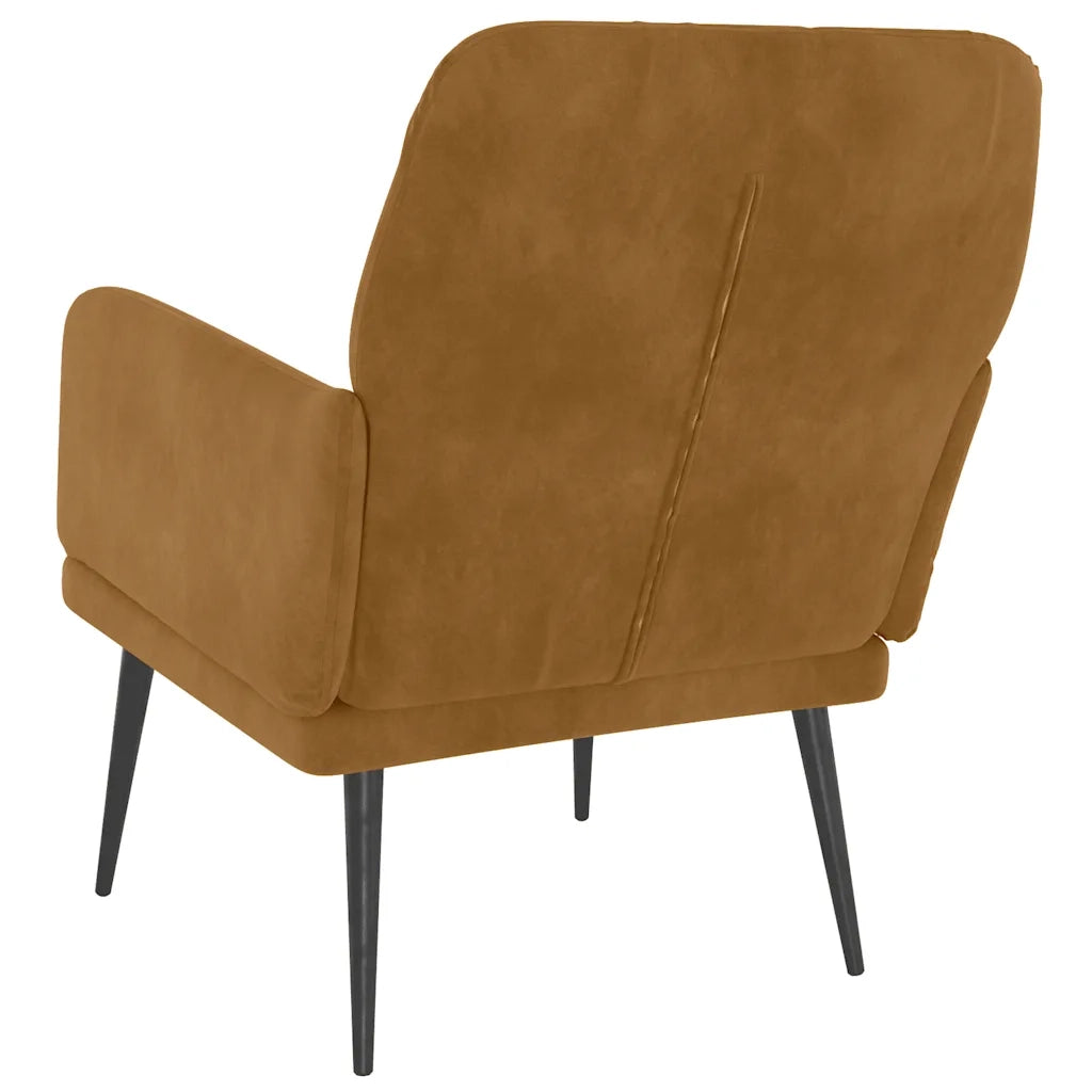 Poltrona Marrone 62x79x79 cm Velluto 351411