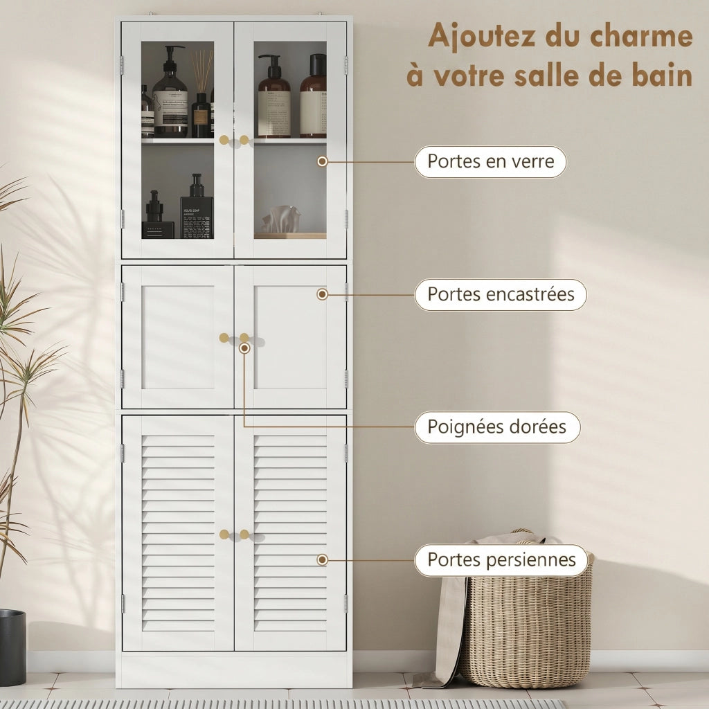 Mobile da bagno alto con 6 ante ¨C Minimal ¨C Bianco