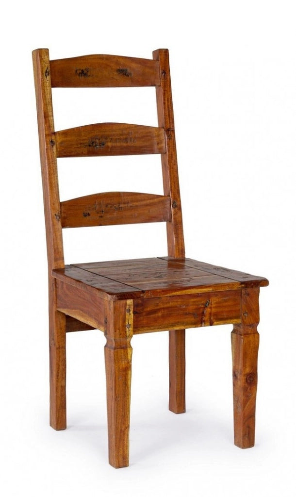 Sedia Chateux legno acacia rustica anticata