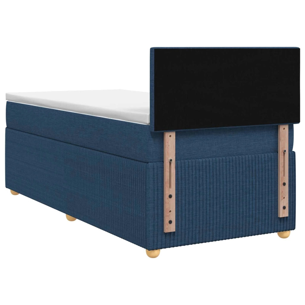Letto box spring con materasso Blu 90 x 190 cm Tessuto 3452826
