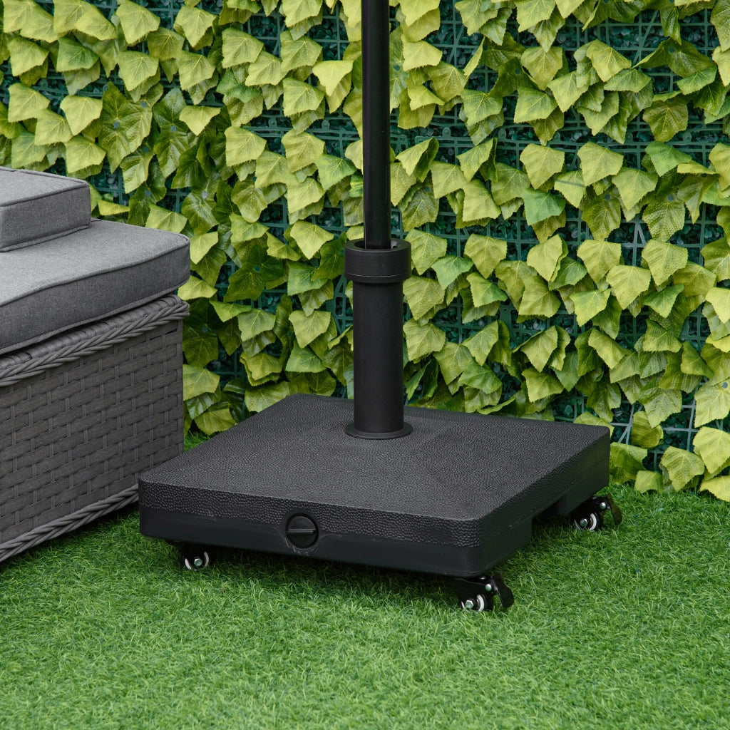 Base per Ombrellone con Ruote ¨C Minimal ¨C 45x45x39 cm Nero