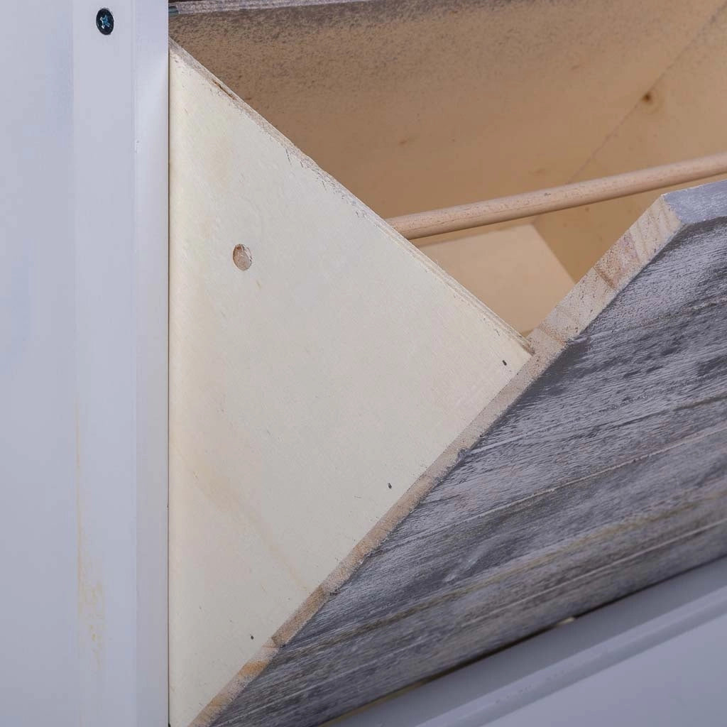 Scarpiera in legno bianco 50x28x58h