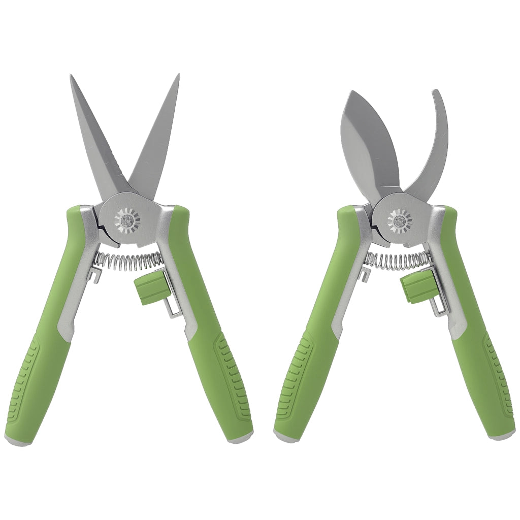 Set Giardinaggio 2 Pezzi ¨C Minimal ¨C Acciaio Inox Verde+Argento