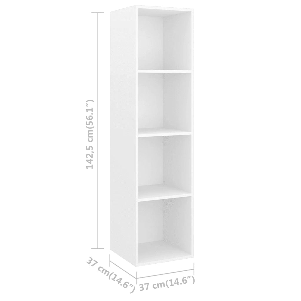 Set Mobili Porta TV 4 pz | Armadietto TV | Mobile Porta TV Bianco in Legno Multistrato