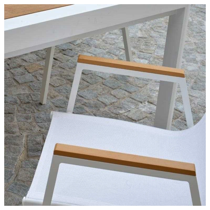 Poltrona alluminio Idaho Plus bianco cm 53x65h43/62/87