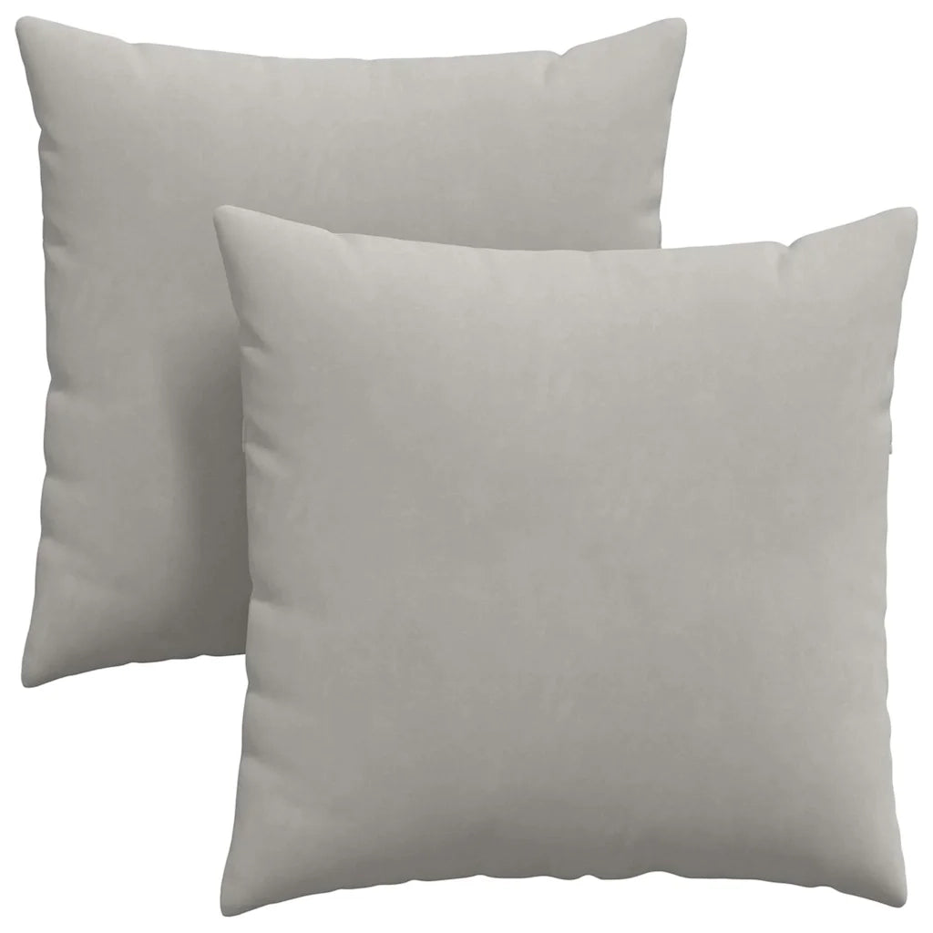 Cuscini da Divano 2 pz-Set di 2 Cuscini per Sofa Grigio chiaro 60 x 60 cm Tessuto 733263