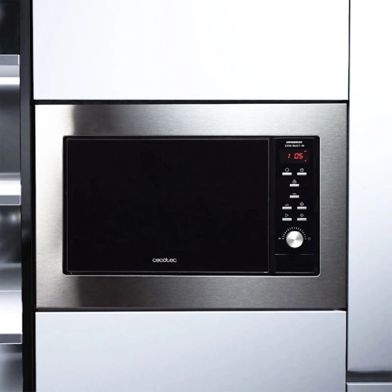 CECOTEC 01389 - Microonde da incasso GrandHeat 2350 Built-In Steel Black