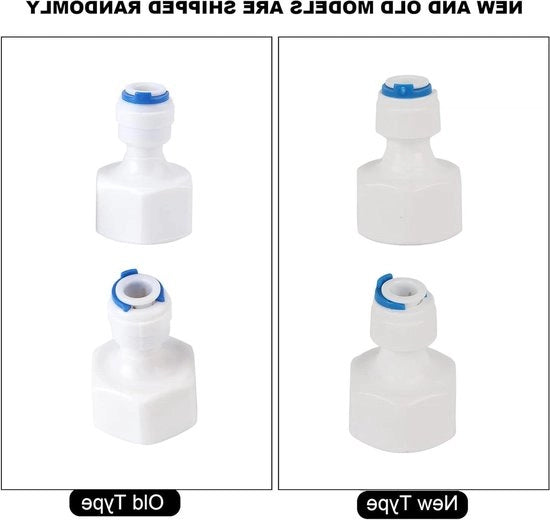 6 Pezzi di Connettore Rapido 1/4" Slango Esterno a 1/2" Connettore Femmina Rapido per Filtro Acqua - Osmosi Inversa - Slango per Frigorifero Slango per Acqua