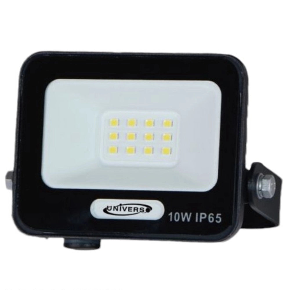 Trade Shop - Faro Proiettore Smd Led Floodlight 10 W Slim Ip65 Nero Luce 3000k 4000k 6500k Ek05-10w-n - -bianco Freddo      -