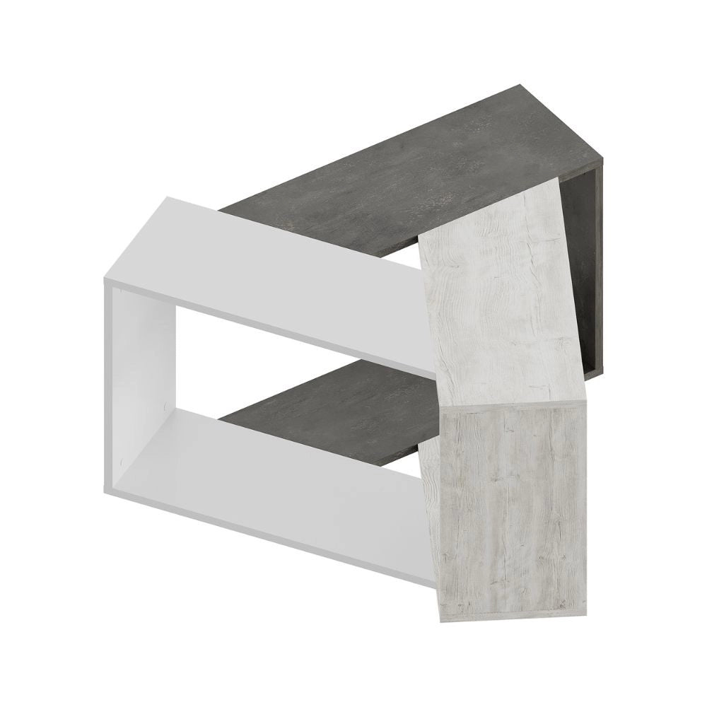 Tavolo da salotto Trio colore cemento bianco EFFEZ