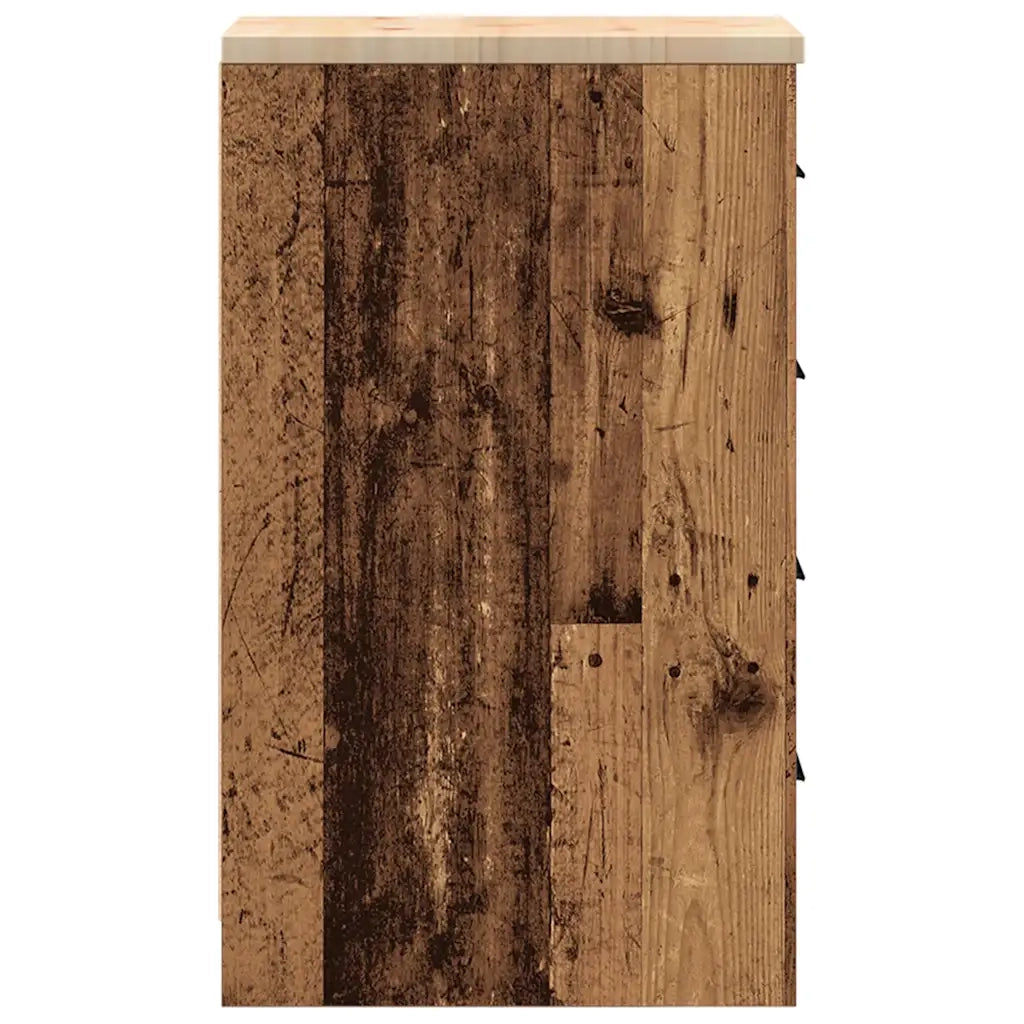 Armadietto per Garage in Legno Vecchio 30x51x85 cm 860587