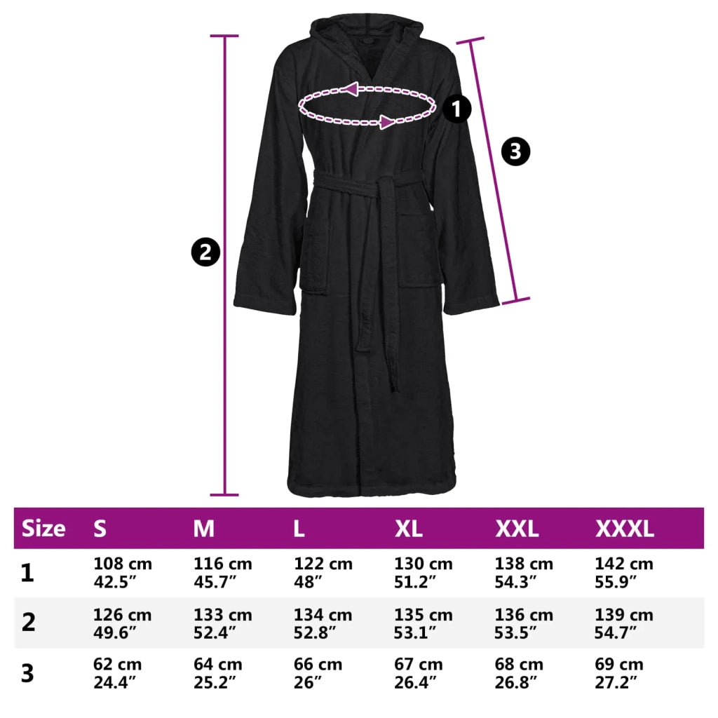 Accappatoio KINN Nero M Cotone CFW8866139