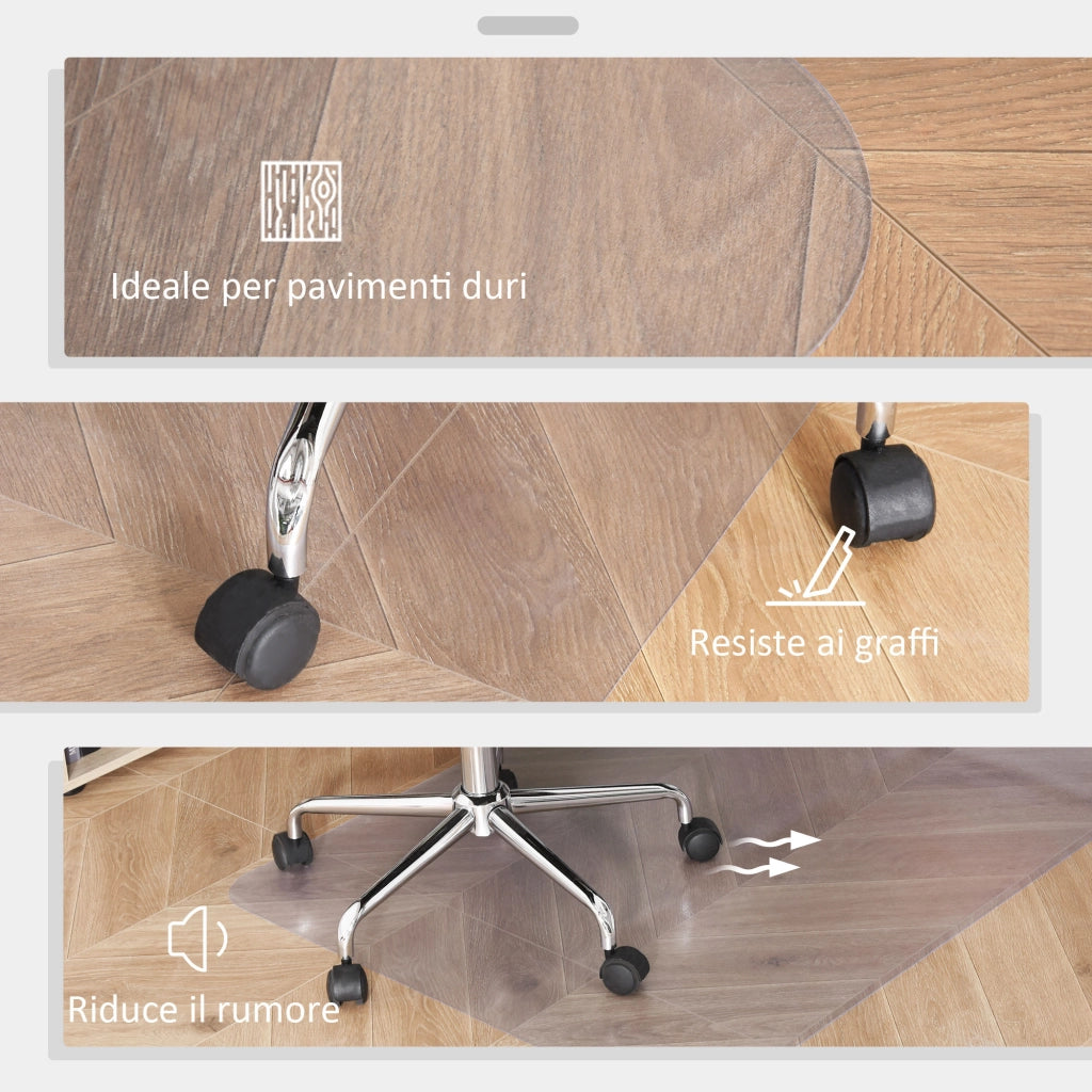 Tappetino Salvapavimento per Sede ¨C Minimal ¨C Plastica Trasparente 90x120cm