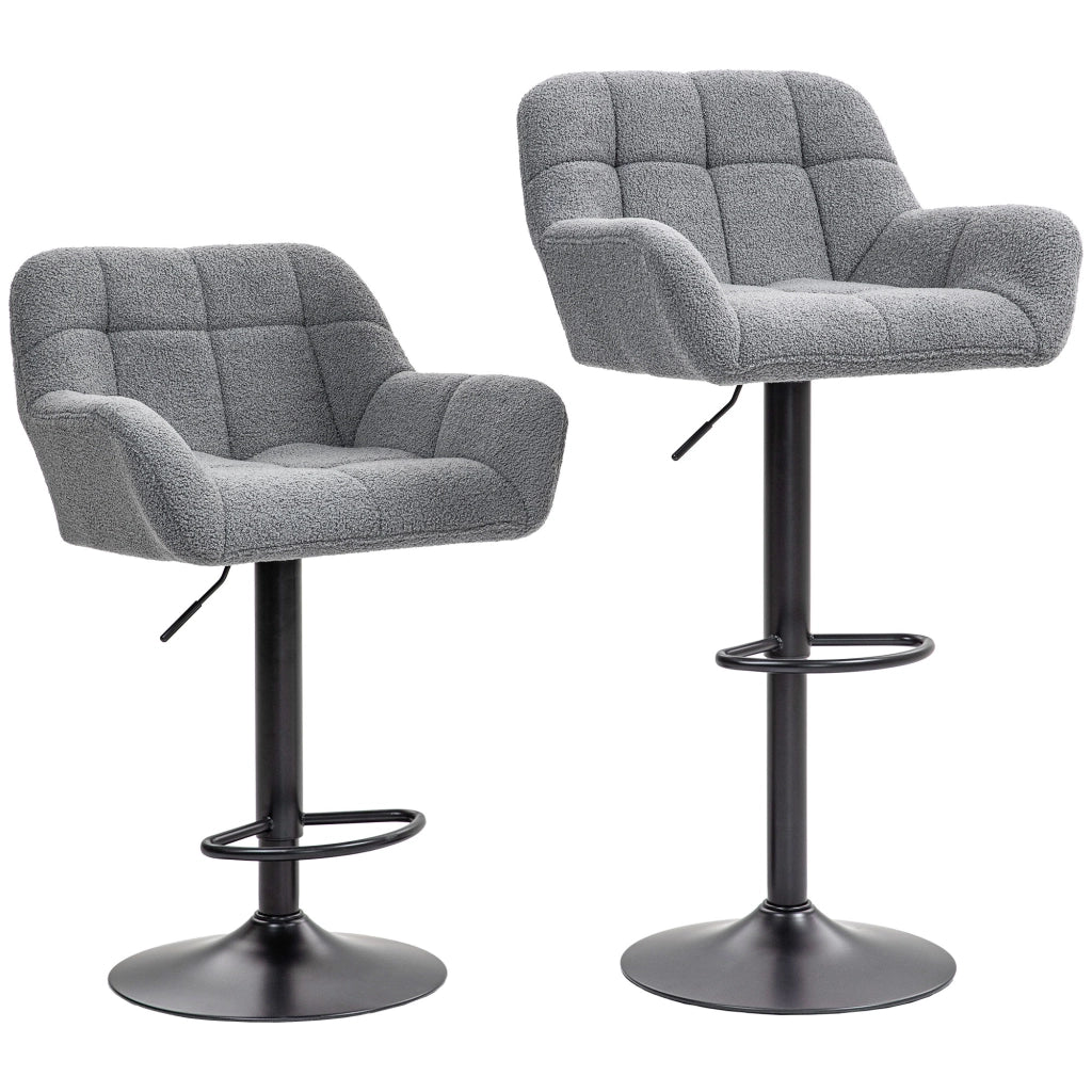 Sgabelli da bar 2 pezzi retr¨° ¨C Minimal ¨C grigio scuro e nero