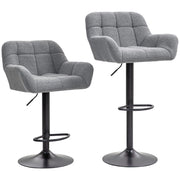 Sgabelli da bar 2 pezzi retr¨° ¨C Minimal ¨C grigio scuro e nero