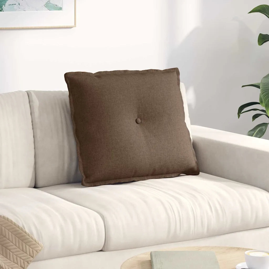 Cuscino per Schiena Marrone 60 x 19 x 50 cm Tessuto 42014662