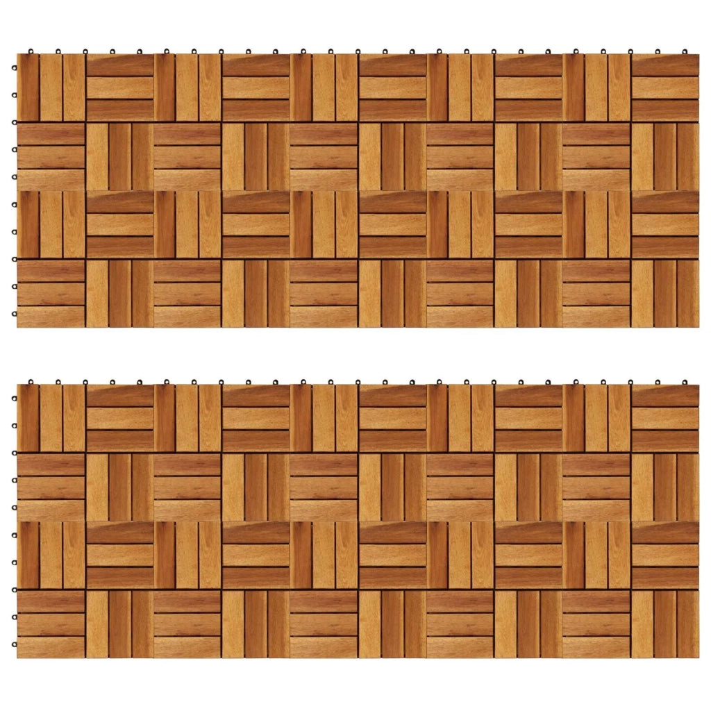 Piastrella per Decking 20 pz Marrone 30 x 30 cm CFW7976750