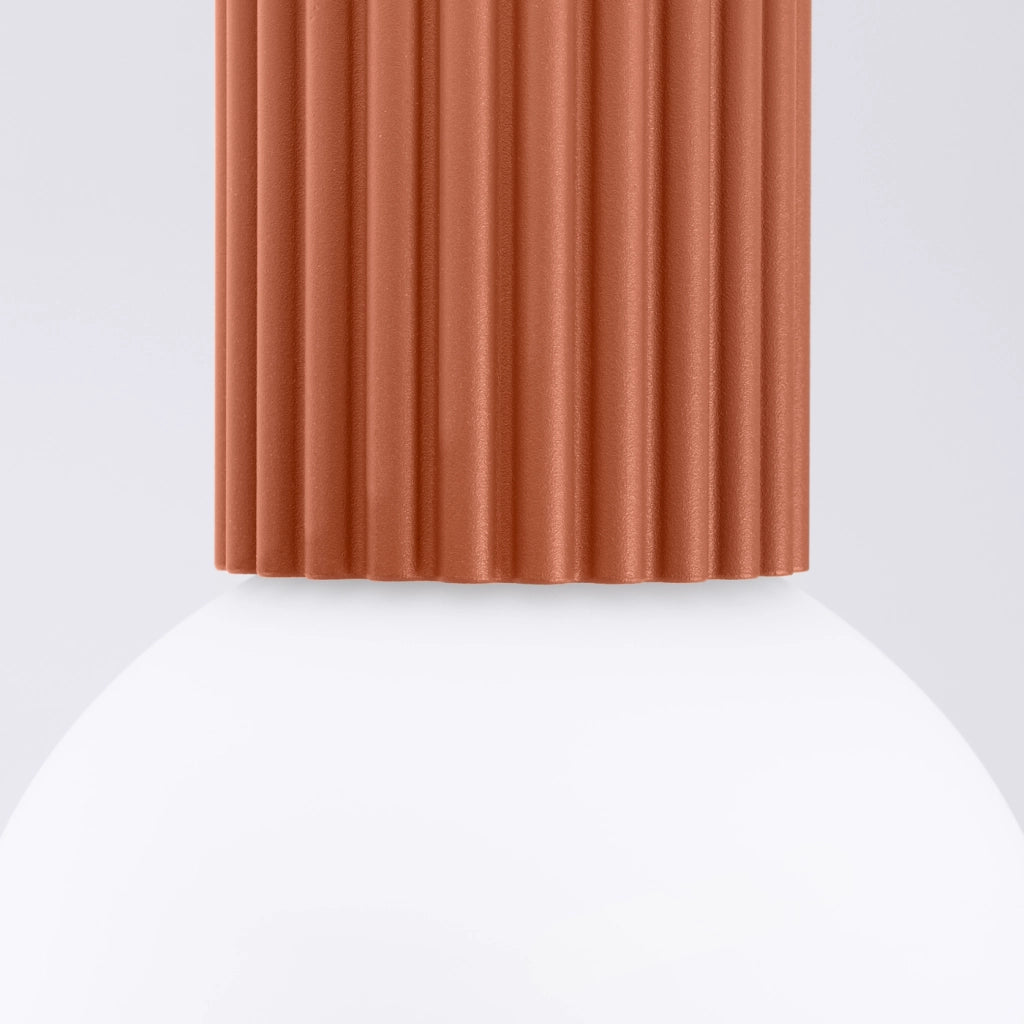 Lampada da soffitto HALO rosso ocra IP44