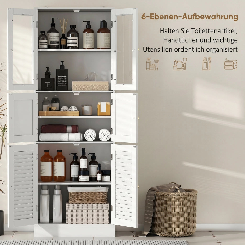 Mobile da bagno alto con 6 ante ¨C Minimal ¨C Bianco