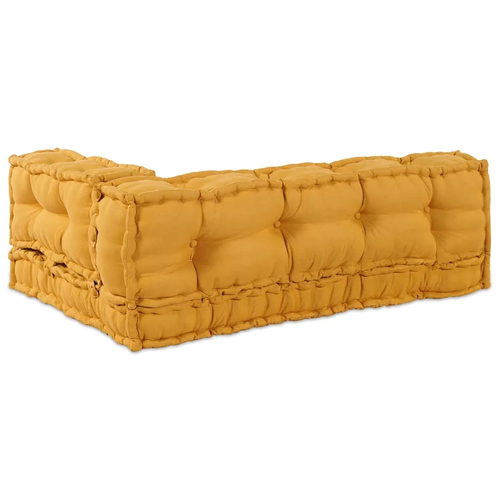 Cuscino per Divano Pallet 3 pcs Giallo 120 x 80 x 38 cm Tessuto 4019092