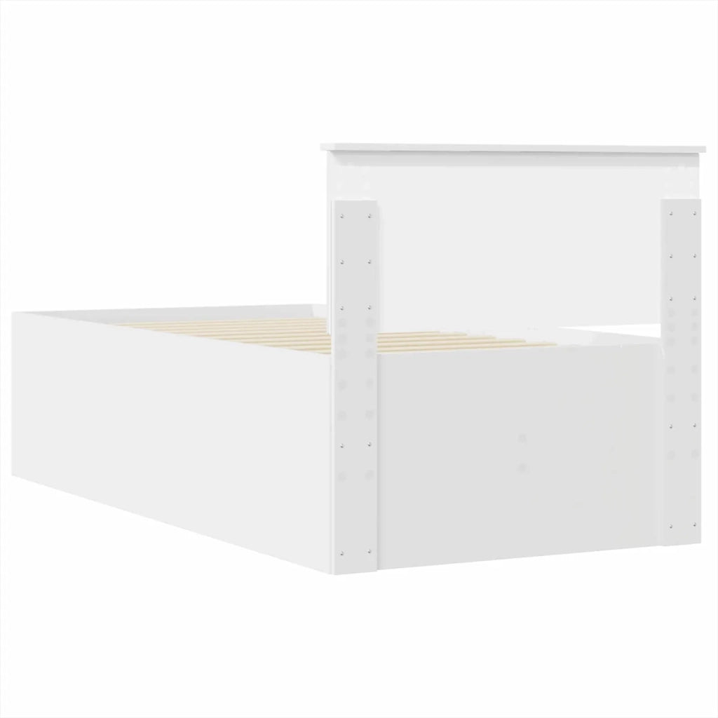 Daybed con cassetto Bianco e Nero 75 x 190 cm Legno multistrato 3408536