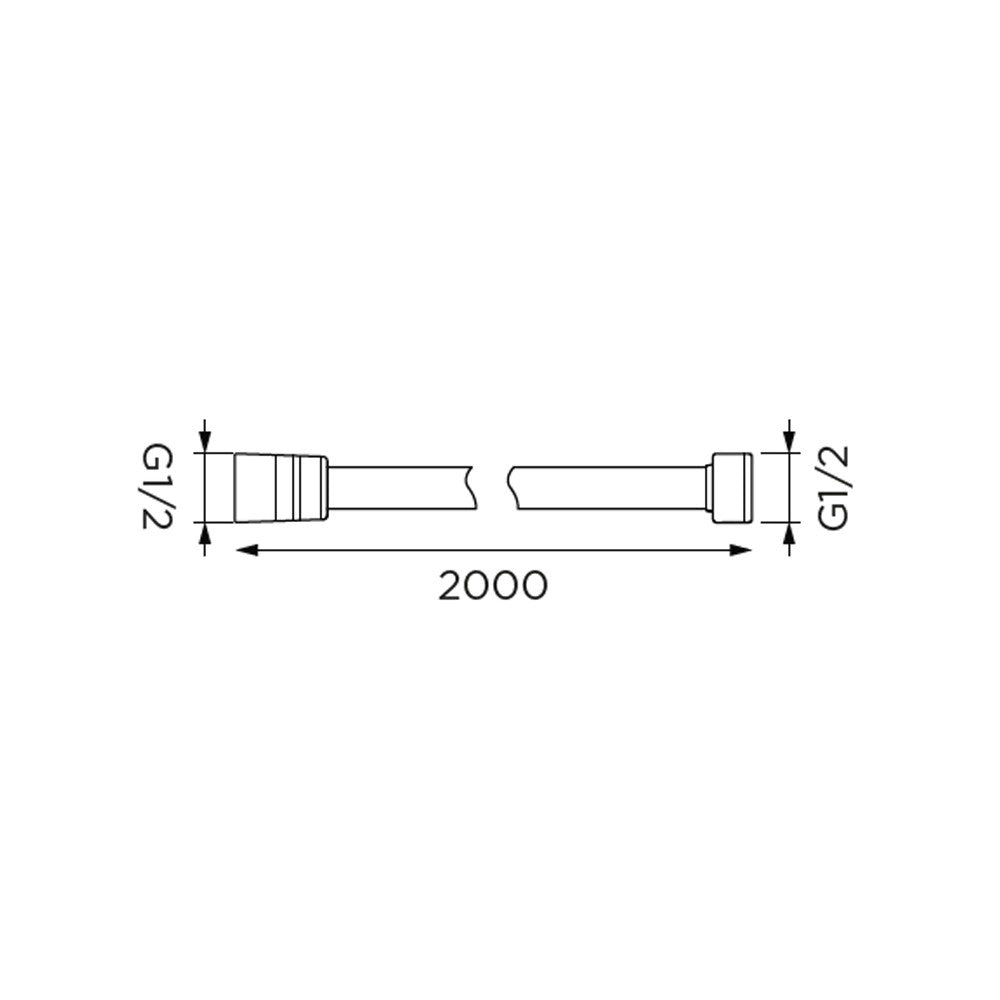 Flessibile acciaio, serie distri vecchio ottone, lunghezza 200 cm