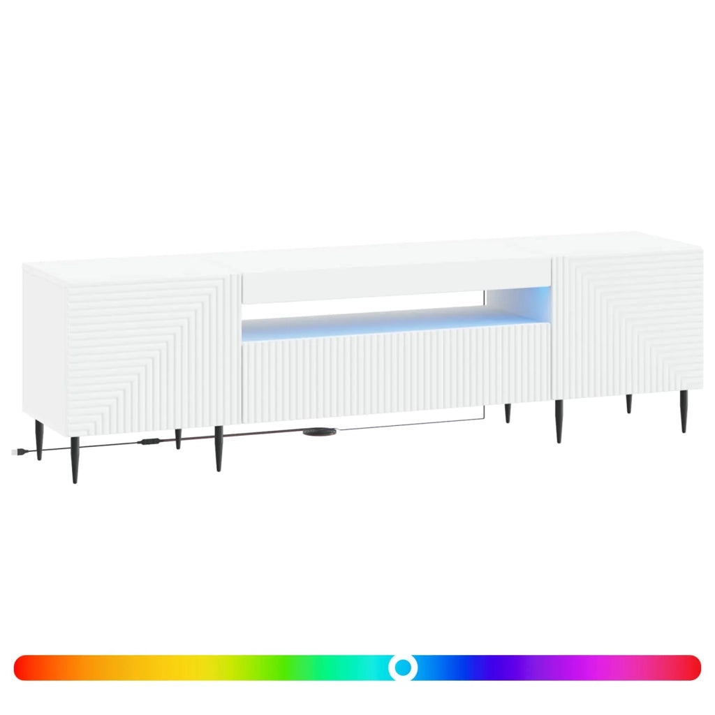 Mobile TV LED Bianco Legno ingegnerizzato 896905