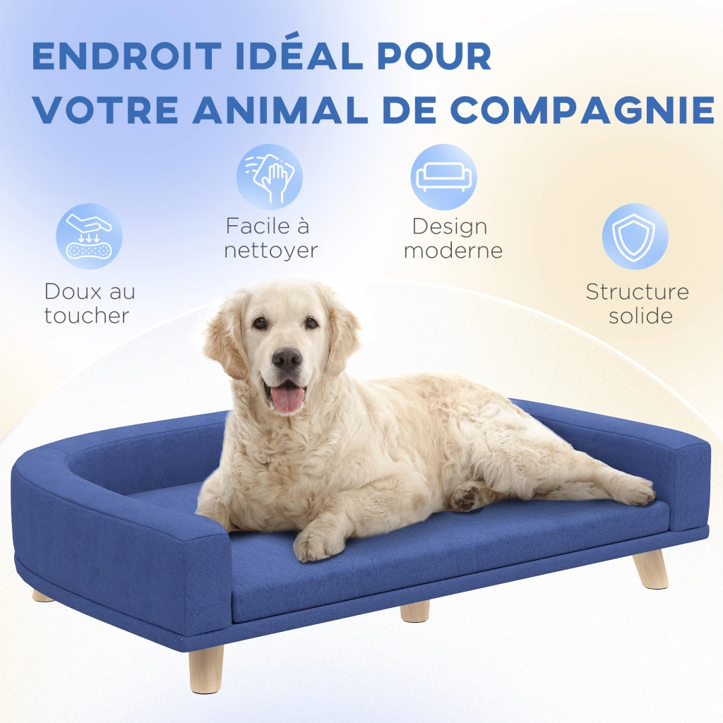 Letto per Cani ¨C Minimal ¨C 98x67x25 cm Blu Tessuto