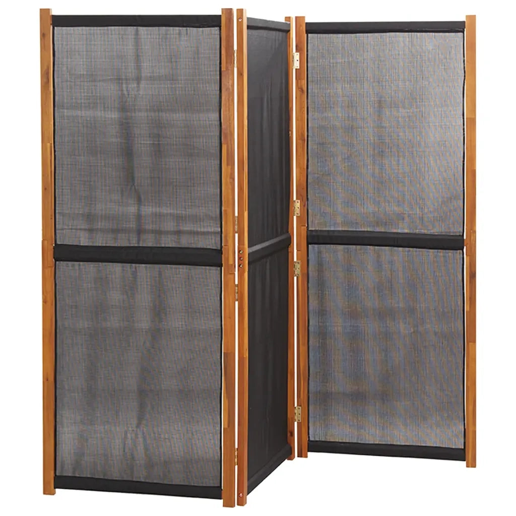 Divisorio Ambienti | Divider per stanze | Paravento a 3 Pannelli Nero 210x180 cm