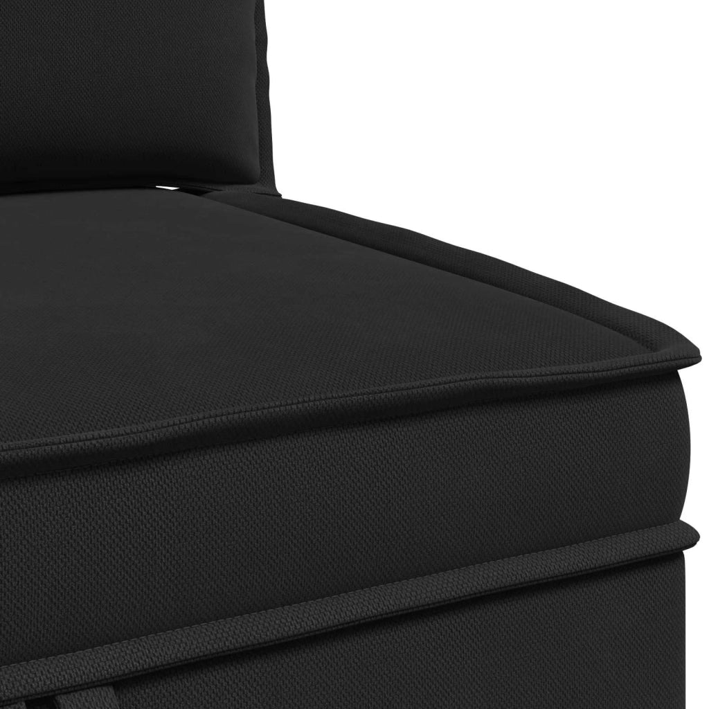 Divano Angolare con Storage Nero Velluto 42027093