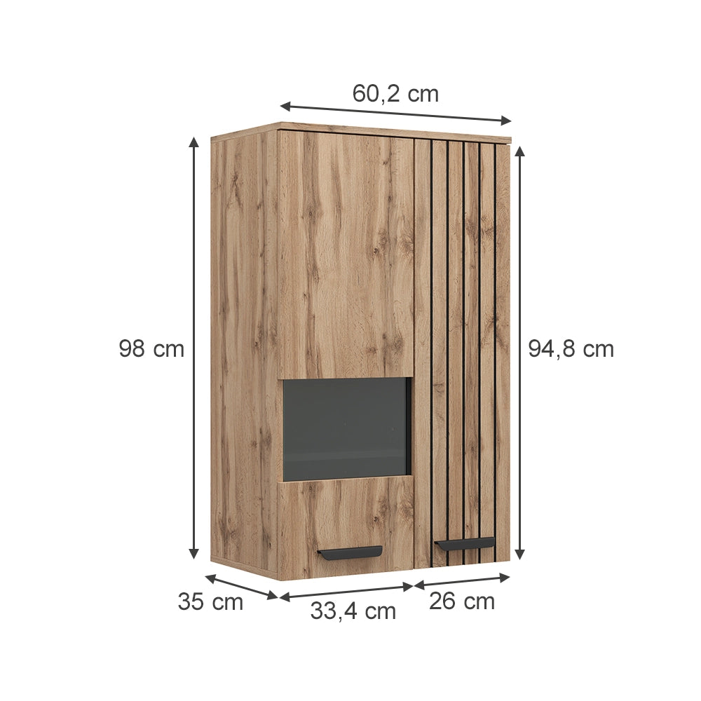 Vicco Armadio a muro Marrone 60.2 cm con 2 porte