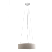 Vivien Lampada a Sospensione Bianca, Paralume Cilindrico Avorio, E27, IP20, 48cm - Rossini Group - Design Minimal ed Elegante