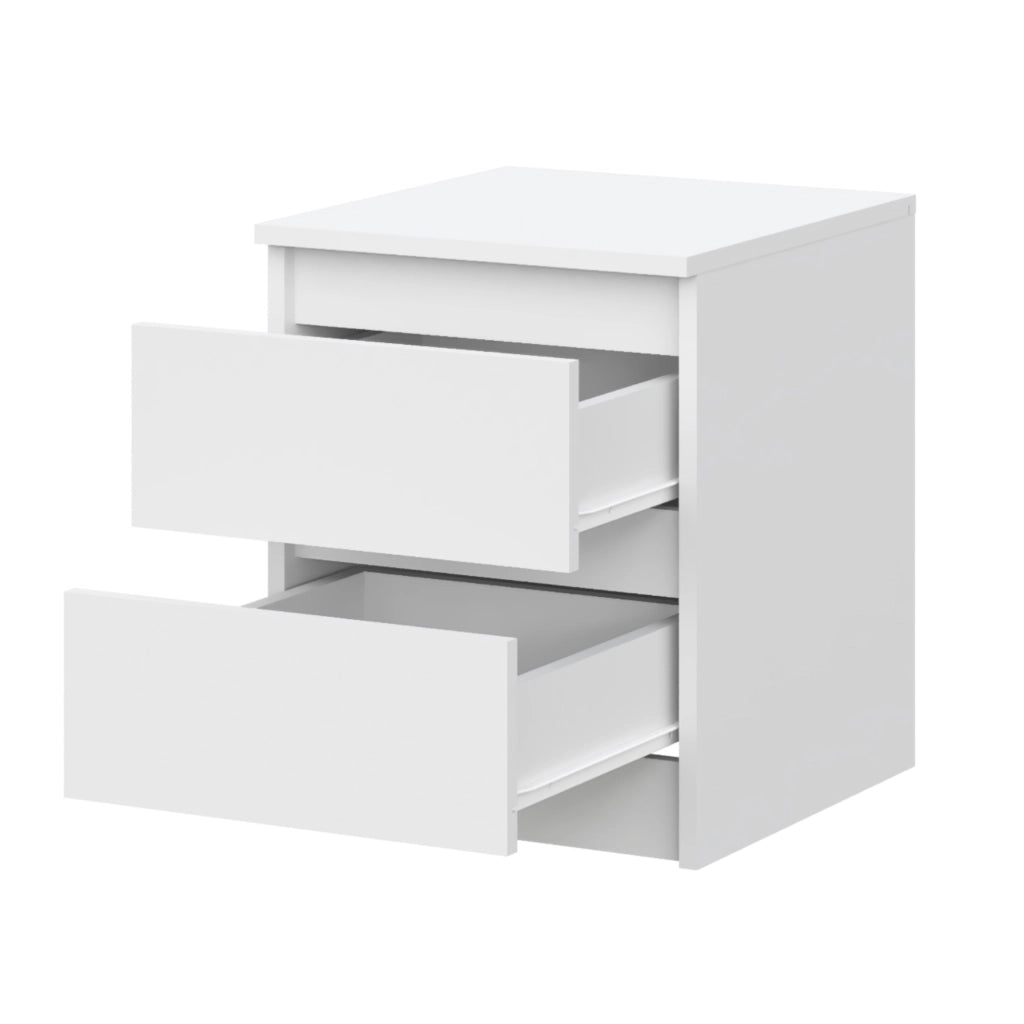 Commode SOLA - Bianca - 2 Cassetti - Larghezza 40 cm, Altezza 50 cm, Profondit? 43 cm